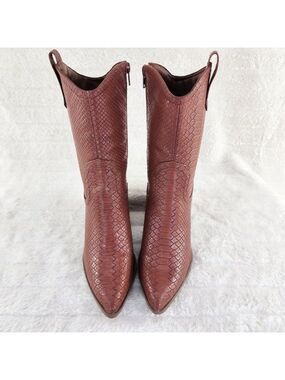 Tan Brown Western Cowgirl Cow Boy Ankle Boots Slayer